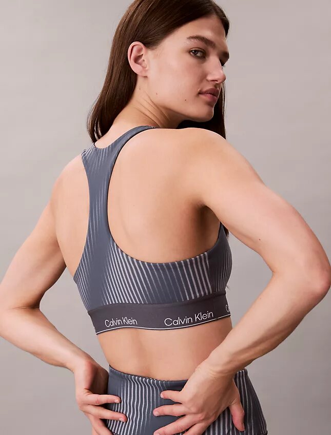 Soutien-gorge de sport à dos nageur et imprimé sportif moderne, pour impact moyen Soutien-gorge de sport à dos nageur et imprimé sportif moderne, pour impact moyen