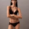 Soutien-gorge plongeant en dentelle florale CK Black