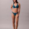 Soutien-gorge plongeant en dentelle géométrique noire légèrement doublé Soutien-gorge plongeant en dentelle géométrique noire légèrement doublé