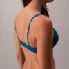 Soutien-gorge plongeant en dentelle géométrique noire légèrement doublé Soutien-gorge plongeant en dentelle géométrique noire légèrement doublé