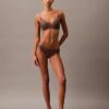 Soutien-gorge plongeant Push-Up en dentelle florale noire CK Black Soutien-gorge plongeant Push-Up en dentelle florale noire CK Black