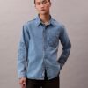 Surchemise en Denim avec emblème des années 90 Surchemise en Denim avec emblème des années 90