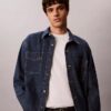 Surchemise en Denim à monogramme intégral style années 90 Surchemise en Denim à monogramme intégral style années 90