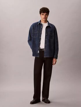 Surchemise en Denim à monogramme intégral style années 90