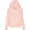Sweat à capuche ample en tissu côtelé pour filles Sweat à capuche ample en tissu côtelé pour filles