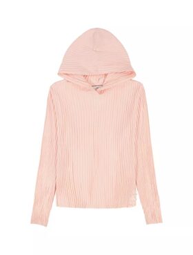 Sweat à capuche ample en tissu côtelé pour filles