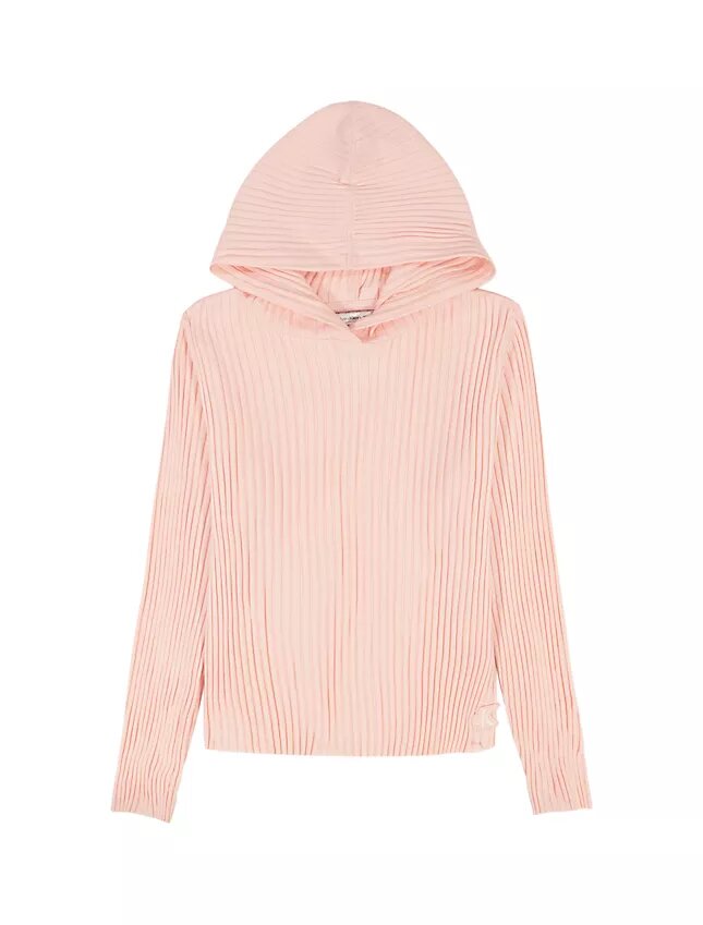 Sweat à capuche ample en tissu côtelé pour filles Sweat à capuche ample en tissu côtelé pour filles