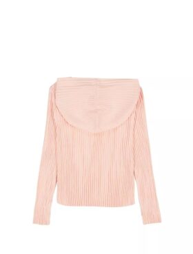 Sweat à capuche ample en tissu côtelé pour filles