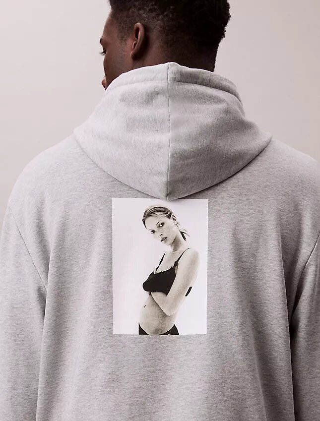 Sweat à capuche en molleton imprimé Kate Moss Sweat à capuche en molleton imprimé Kate Moss