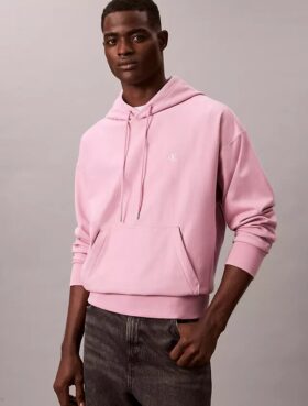 Sweat à capuche en molleton premium à Monogram, coupe décontractée