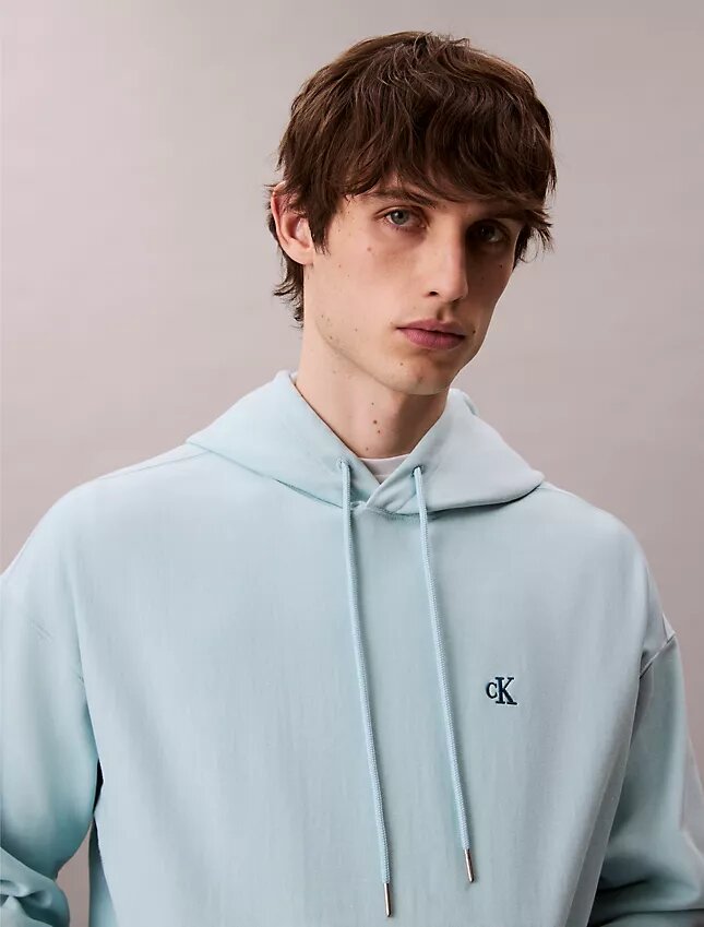 Sweat à capuche en molleton premium à Monogram, coupe décontractée Sweat à capuche en molleton premium à Monogram, coupe décontractée