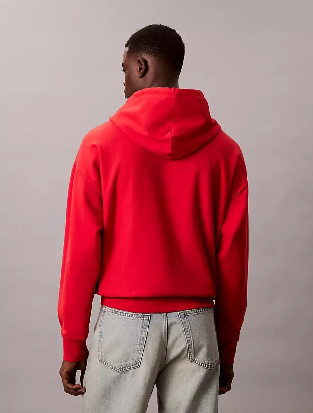 Sweat à capuche en molleton premium à Monogram, coupe décontractée Sweat à capuche en molleton premium à Monogram, coupe décontractée