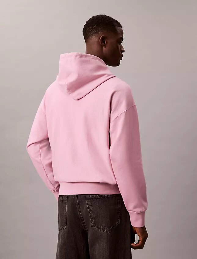 Sweat à capuche en molleton premium à Monogram, coupe décontractée Sweat à capuche en molleton premium à Monogram, coupe décontractée