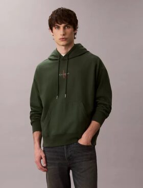 Sweat à capuche en polaire premium Monologo