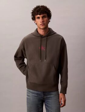 Sweat à capuche en polaire premium Monologo