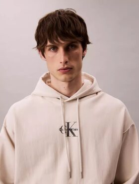 Sweat à capuche en polaire premium Monologo