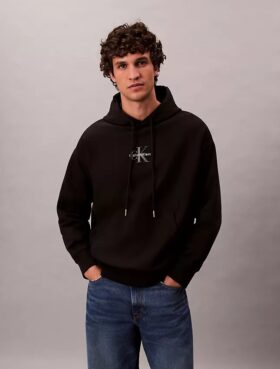 Sweat à capuche en polaire premium Monologo