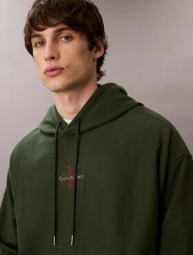 Sweat à capuche en polaire premium Monologo