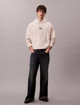 Sweat à capuche en polaire premium Monologo
