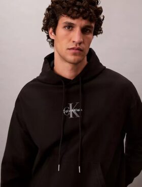 Sweat à capuche en polaire premium Monologo