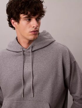 Sweat à capuche en tissu éponge avec logo emblématique