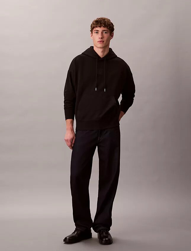 Sweat à capuche en tissu éponge avec logo emblématique Sweat à capuche en tissu éponge avec logo emblématique
