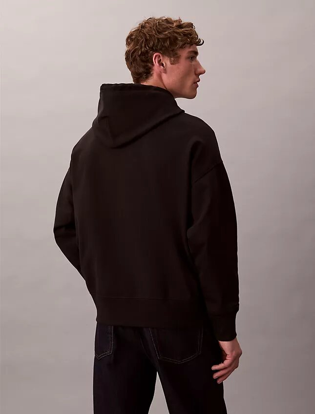 Sweat à capuche en tissu éponge avec logo emblématique Sweat à capuche en tissu éponge avec logo emblématique