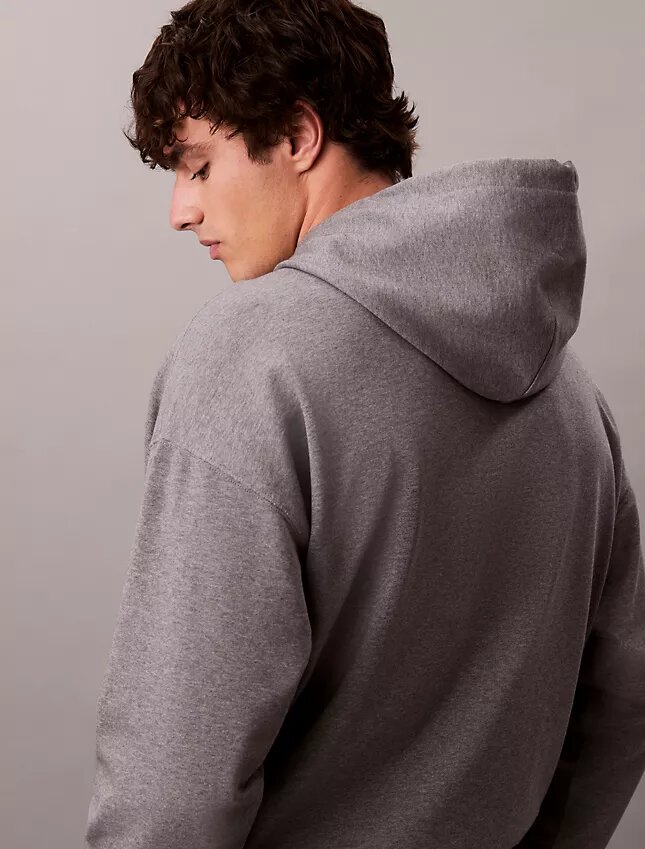 Sweat à capuche en tissu éponge avec logo emblématique Sweat à capuche en tissu éponge avec logo emblématique