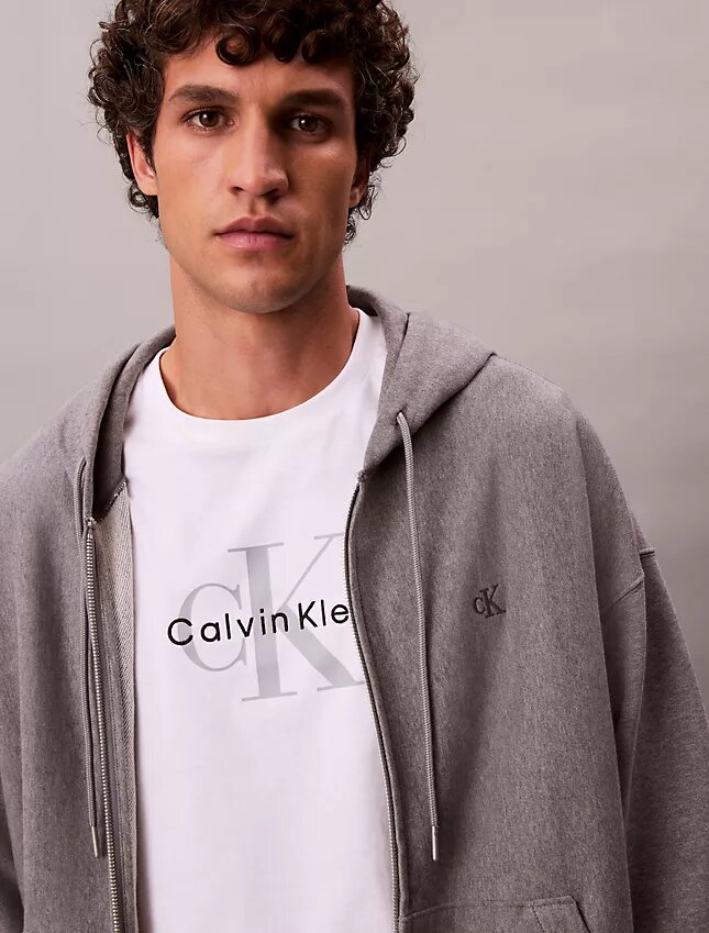 Sweat à capuche zippé ample en tissu éponge haut de gamme Sweat à capuche zippé ample en tissu éponge haut de gamme