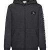 Sweat à capuche zippé avec patch Monologo pour garçons Sweat à capuche zippé avec patch Monologo pour garçons