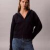 Sweat à capuche zippé en molleton avec Monogram