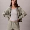 Sweat à capuche zippé en molleton avec Monogram