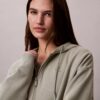 Sweat à capuche zippé en molleton avec Monogram