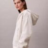 Sweat à capuche zippé en molleton avec Monogram