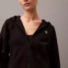 Sweat à capuche zippé en molleton avec Monogram Sweat à capuche zippé en molleton avec Monogram