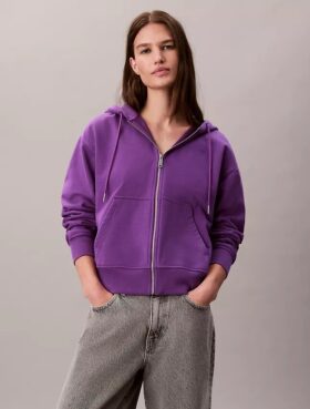 Sweat à capuche zippé en molleton French Terry avec logo Archive