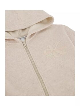 Sweat à capuche zippé en molleton pour filles