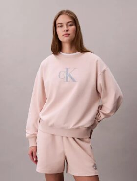Sweat-shirt ample en molleton français Monologo