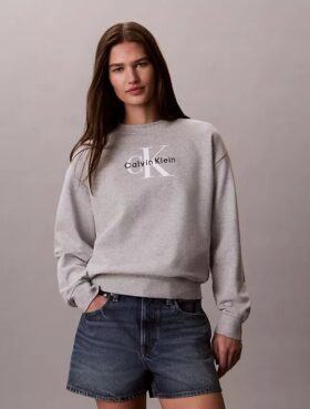 Sweat-shirt ample en molleton français Monologo