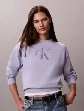 Sweat-shirt ample en molleton français Monologo
