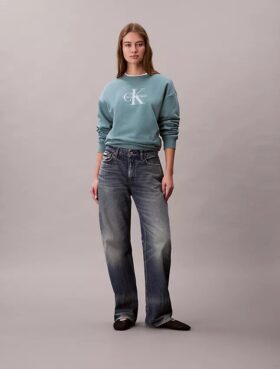 Sweat-shirt ample en molleton français Monologo
