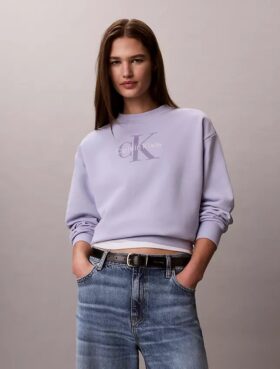 Sweat-shirt ample en molleton français Monologo