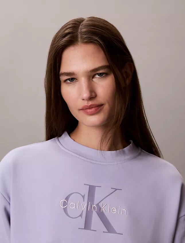 Sweat-shirt ample en molleton français Monologo Sweat-shirt ample en molleton français Monologo