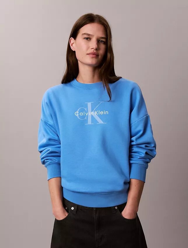 Sweat-shirt ample en molleton Monologo Sweat-shirt ample en molleton Monologo