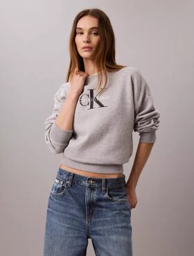 Sweat-shirt ample en molleton Monologo