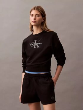 Sweat-shirt ample en molleton Monologo