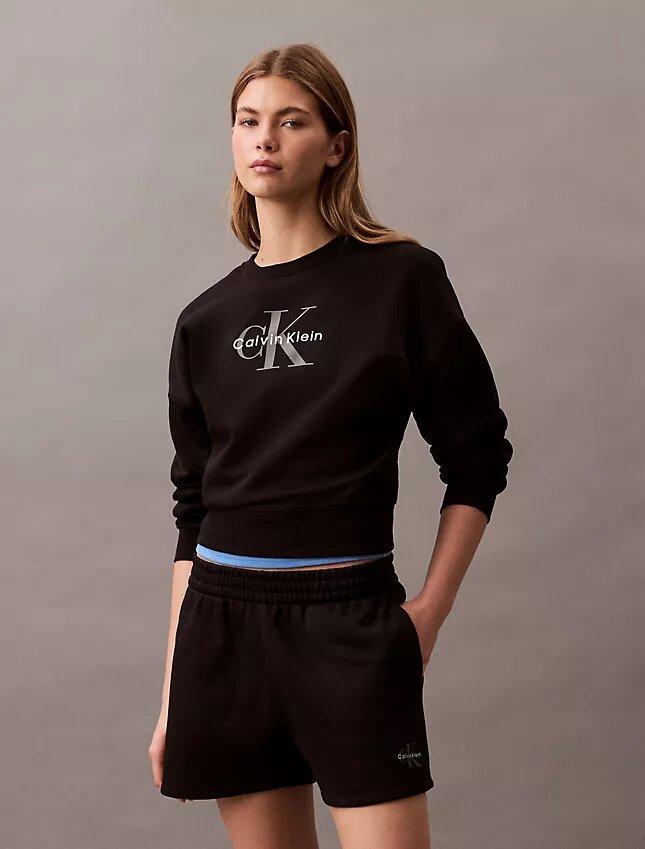 Sweat-shirt ample en molleton Monologo Sweat-shirt ample en molleton Monologo