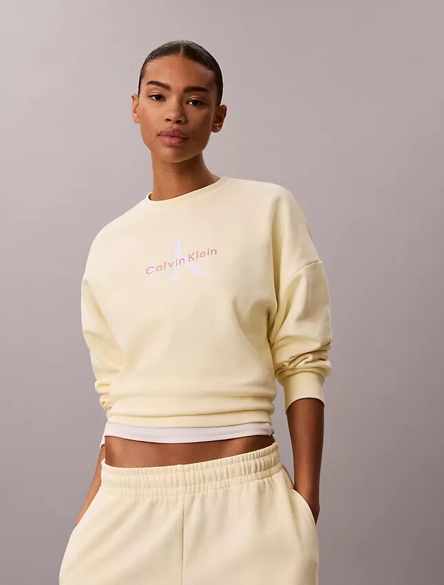 Sweat-shirt ample en molleton Monologo Sweat-shirt ample en molleton Monologo