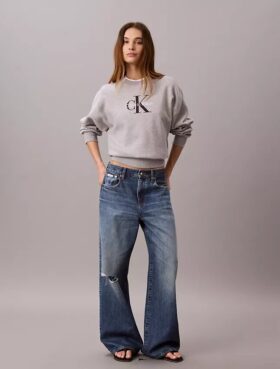Sweat-shirt ample en molleton Monologo
