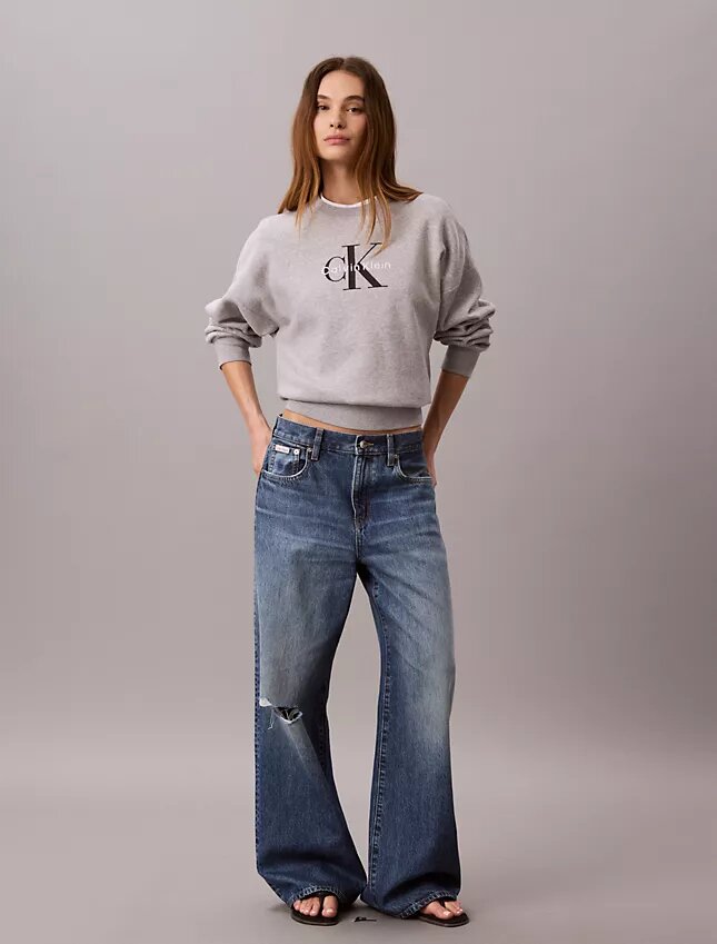 Sweat-shirt ample en molleton Monologo Sweat-shirt ample en molleton Monologo